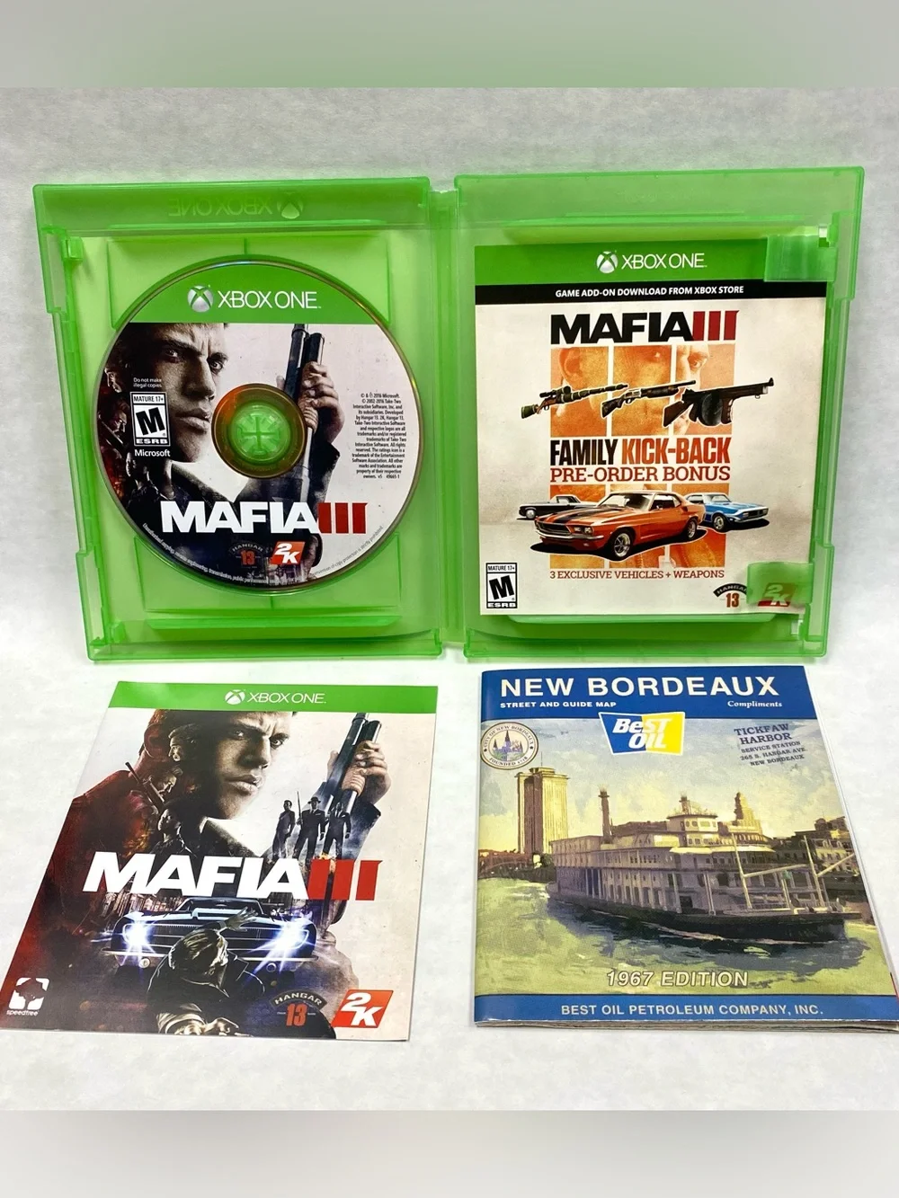 Microsoft Xbox One Mafia III Green Case with Cover Art